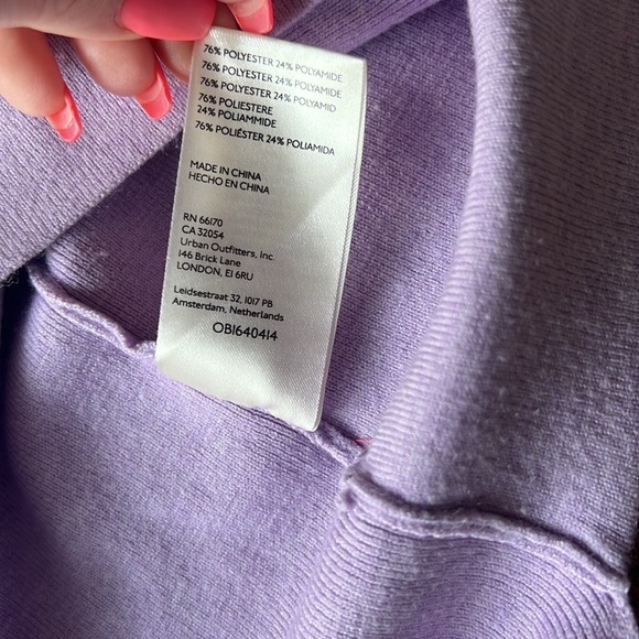 Free People Uptown Colorblock Pullover Sweater Pink Purple - Picture 12 of 12